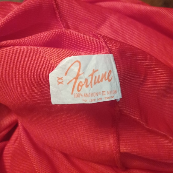 Vintage Slip Skirt Cherry Red Satin Lace Fairy 90s Plus Size - Picture 4 of 4